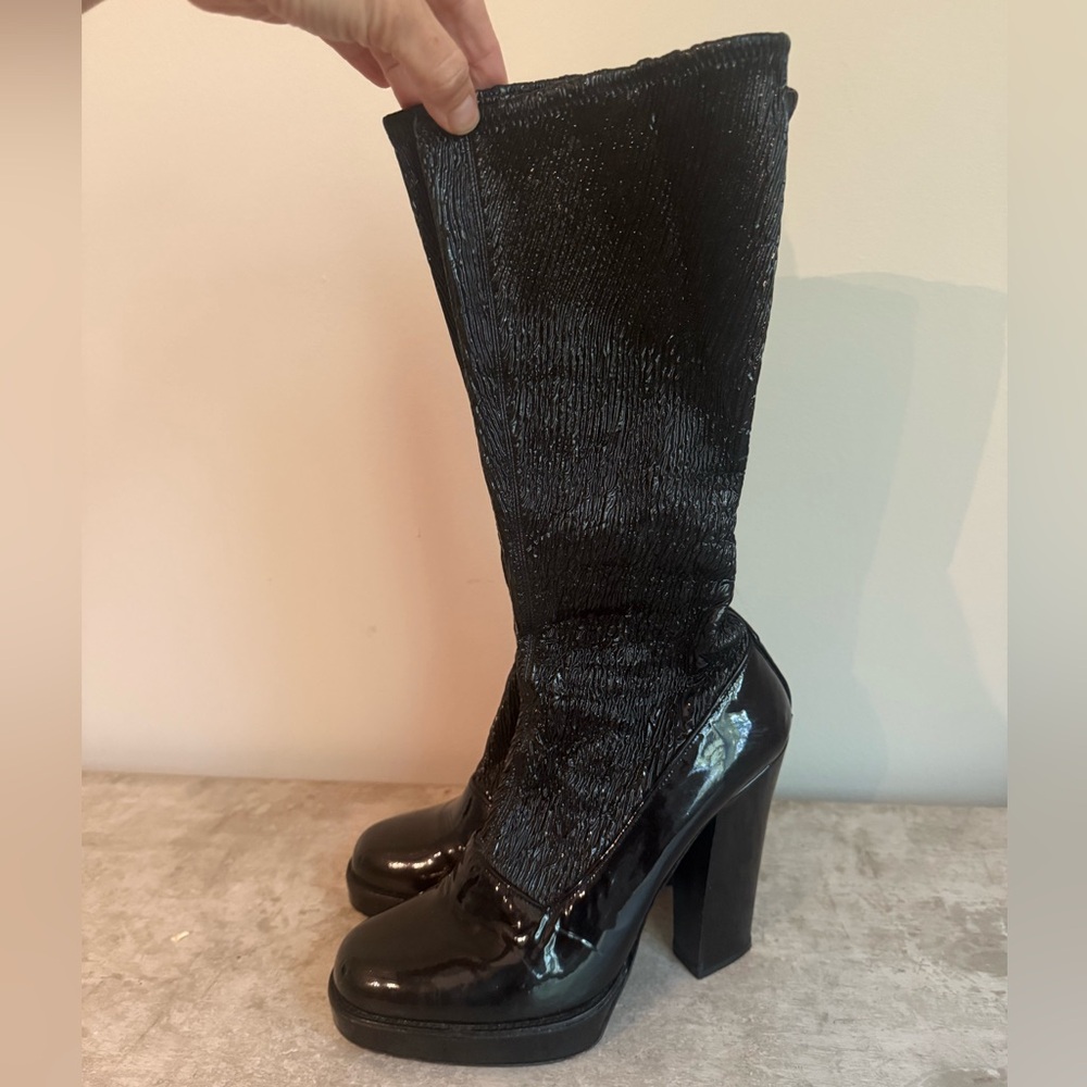 Prada patent leather Platform Boots